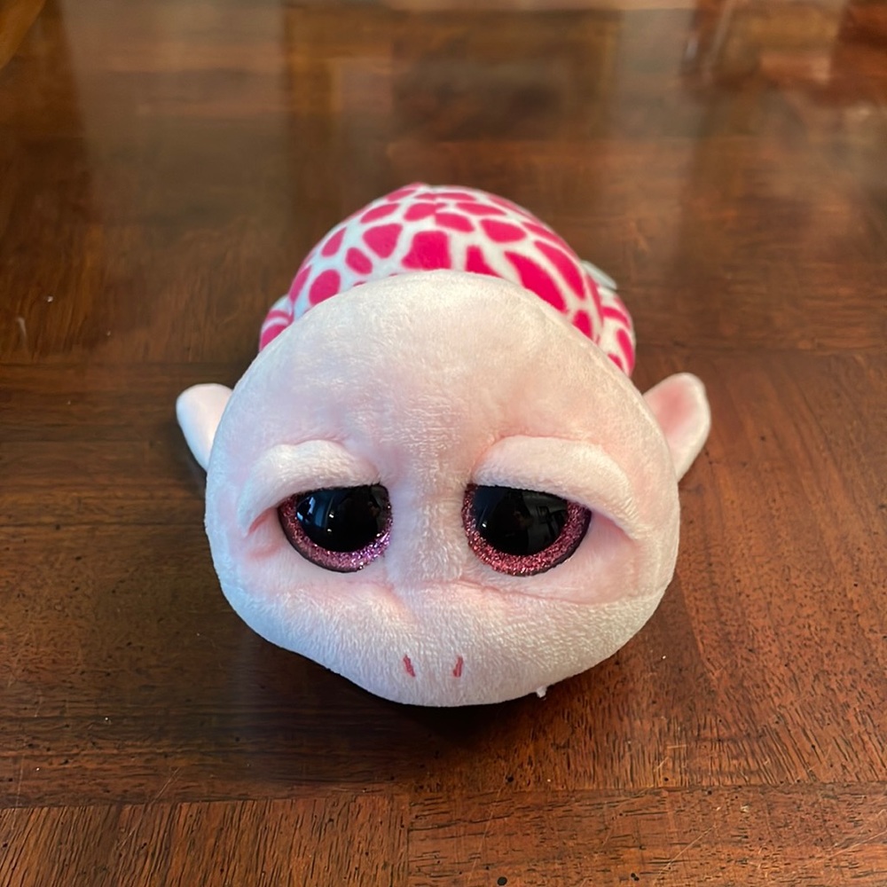 Ty Shelby Pink Turtle Beanie Boo Stuffed Animal Plush Childrens Toy